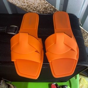 Steve Madden orange jelly sandals